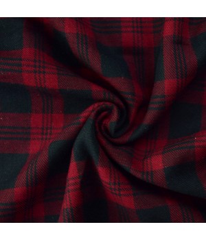 100% Cotton Y/D Plaid Flannel , one side brushed 21 x 21 / 64 x 54 - 150 gsm