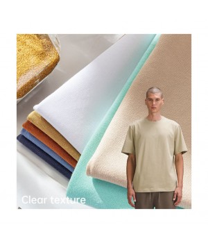 Boran Textile Wholesale Knitted 100 Organic Cotton Heavyweight 260GSM T-shirts Jersey Fabric Material For Tshirts Clothing