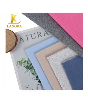 Langka import organic solid 100% pure color Cotton material fabric for clothing t-shirt pajamas made in china