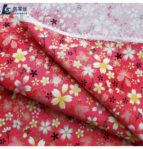 Custom Digital Print sakura Flower Wholesale London Liberty Cotton Fabric for skirt